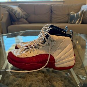 Jordan Kids Red and White Sneakers